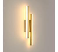 Toolight Gold LED Long Wall Light, 16W 1800LM Sconce Lights Led Long, 40CM Modern Wall Lamp Warm White 3000K, for Living Room Bedroom Dining Room Staircase Hallway