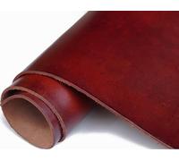 Tooling Leather Sheets Full Grain Leather 3.6mm-4.0mm (9-10oz) Thick Cowhide Leather Pieces Square for Crafts Heavy Weight(Oil-Waxed Rust 6"x12")