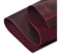 Tooling Leather Square 1.8-2.0MM Thick Genuine Top Full Grain Oil Tan Crazy Horse Cowhide Leather Sheets for Crafts Tooling Sewing Wallet Earring Hobby (Purple, 8"x12")