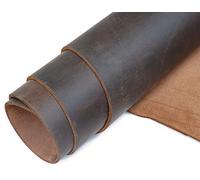 Tooling Leather Square 3.6mm-4.0mm (9-10oz) Thick Finished Full Grain Cow Hide Leather Crafts Tooling Sewing Hobby Workshop Crafting Leather Heavy Weight (Dark Brown, 12"X12")