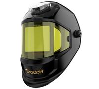 TOOLIOM Auto Darkening Welding Helmet with Panoramic Viewing Welding Mask Type-C Charging & Solar/Rechargeable Battery Powered Welder Hood for TIG MIG Cut Grind