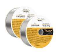 TOOLIOM ER4043 0.035" Aluminum MIG Welding Wire, 1LB Spool 2PCS