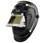 TOOLIOM Flip Front Welding Helmet Welding Mask with Flip Up Lens Welding Hood Shade-10 Black Welder Helmet for Stick MIG TIG