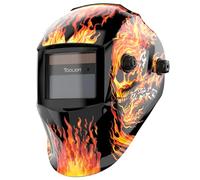 TOOLIOM True Colour Welding Mask Auto Darkening Welding Helmet with Shade Range 9-13 Solar Powered Weld Hood for TIG MIG ARC