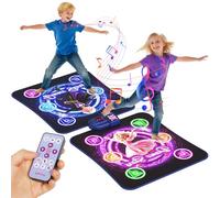 TooLion Double Dance Mat for Kids 3-12 - Dance Pad with Light-Up 12 Buttons,5 Game Modes,Touch-Sensitive & Built-in Music & Adjustable Volume,Christmas Birthday Gift for Boys Girls