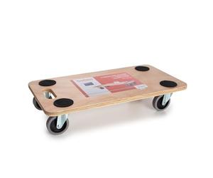 Toolland a land of possibilities QT106 Multicolored Furniture Dolly, Platform, Fixed Handle, Steel, 56 x 30 cm, Maximum Load 150 kg
