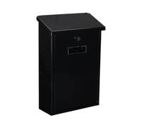TOOLLAND BG10002 RIO Letter Box, Length 40 cm Height 27 cm x 11 cm, Black