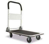 TOOLLAND Foldable Platform Trolley, White, 74 x 48 cm, Max. 150 kg, 4 Wheels, 144760