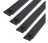 Toolless Quick-Fit Blanking Plate Solid 1U/2U Comms Data Cabinet Rack 19 inch Black (1U [4 Pack])