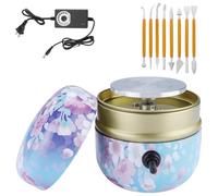 Toolly Electric Mini Pottery Wheel, Small Pottery Wheel, Adjustable Speed Pottery Wheel Forming Machine with Tray for Beginners and Ceramics Art