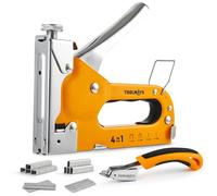 TOOLMAYS 4-in-1 Staple Gun, Heavy Duty Stapler with 800 Staples and Staple Remover, Adjustable Force Upholstery Staple Gun for Wood, Furniture, Crafts, DIY, Cable, Carpet