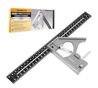 TOOLMAYS Combination Square, 300mm Set Square Carpentry, 45/90 Degree Ruler With Bubble Level, Adjustable Engineers Speed Squares For Woodworking