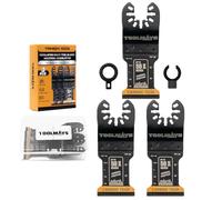TOOLMAYS Tungsten Carbide Oscillating Saw Blades 3PCS, Universal Fit | Multi Tool Blades, General Purpose Multi Tool Accessories Quick Release For Hard Metal, Nailed Wood, Plastic, Carbon Fiber