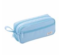 tooloflife 1 Pcs Aesthetic Big Pen Bag, Coloursful Dual-Zipper Organizer for Stationery Passport Wallet