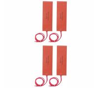 tooloflife 12V Heating Blanket, 4 Pack 150x50mm Flexible Silicone Rubber Heater Mat, Constant Temperature Thermal Pad for Pipe Valve & Industrial Insulation