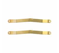 tooloflife 2 Pcs Lid Support Hinges, Retro Gold Folding Stays Support Hinge, Decorative Stay Hinge for Small Wooden Box, Gift Case, 143 x 11mm