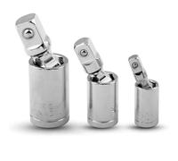 tooloflife 3Pcs 1/4" 3/8" 1/2" Impact Universal Joint Impact Socket Wrench Adapter Set Drive Flexible Socket Extension Bar Universal Sleeve Manual Tool