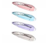 tooloflife 4 Pcs Refillable Correction Mouse, 6m x 5mm Push Action Correction Tape Portable Writing Corrector for Home Office & Classroom (Pink + Blue + Purple + Grey)