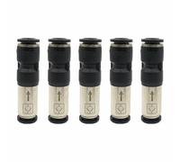 tooloflife 5 Pcs Pneumatic Check Valve, 10mm One Way SPU Air Non Return Connector, Straight Push to Connect Fitting for Compressor, SPU-10