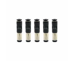 tooloflife 5 Pcs Pneumatic Check Valve, 4mm One Way SPU Air Non Return Connector, Straight Push to Connect Fitting for Compressor, SPU-04