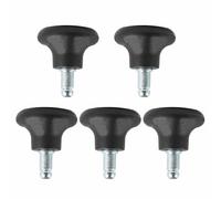 tooloflife Black 5Pcs Office Chair Glide Replacement Fixed Stationary Caster Wheel Stopper Scratch & Wear Proof Chair Feet Glides for Home Office Commercial Settings