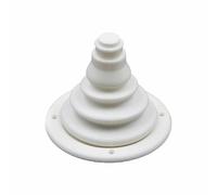 tooloflife Boat Cable Boot, 4.72" Rubber Rigging Protector, Waterproof Motor Well Boots, Steering Wire Harness for Yacht Kayak Outboard Engine, White