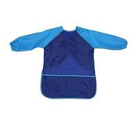 tooloflife Children's Painting Apron with Long Sleeve and 3 Pockets, Waterproof Kids Art Smock, Toddler Gown for Painting, Cooking, Craft, Eating(S,Blue)