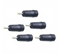 tooloflife Female to Male DC Barrel Connector Adapter 5-Pack, 5.5x2.1mm to 2.5x0.7mm Yellow Tip Power Plug for Laptop Chargers