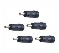 tooloflife Female to Male DC Barrel Connector Adapter 5-Pack, 5.5x2.1mm to 3.5x1.35mm Red Tip Power Plug for Laptop Chargers
