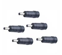 tooloflife Female to Male DC Barrel Connector Adapter 5-Pack, 5.5x2.1mm to 4.0x1.35mm Black Tip Power Plug for Laptop Chargers
