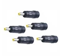 tooloflife Female to Male DC Barrel Connector Adapter 5-Pack, 5.5x2.1mm to 4.8x1.7mm Yellow Tip Power Plug for Laptop Chargers