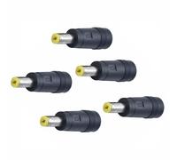 tooloflife Female to Male DC Barrel Connector Adapter 5-Pack, 5.5x2.1mm to 5.5x1.7mm Yellow Tip Power Plug for Laptop Chargers