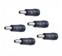 tooloflife Female to Male DC Barrel Connector Adapter 5-Pack, 5.5x2.1mm to 5.5x2.5mm White Tip Power Plug for Laptop Chargers