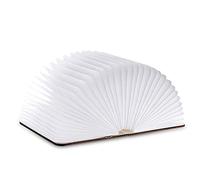 tooloflife Folding Book Lamp Novelty Wooden Table Lamp Portable Desk Light LED Paper Lantern with USB Rechargeable for Gift Home Office Decor