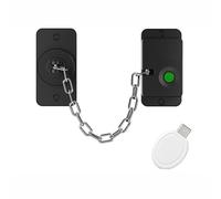 tooloflife Fridge Lock with Fingerprint, Child Safety Smart Biometric Locks with USB Key, No-Drill, Type-C Charging for Cabinet Drawer, Black