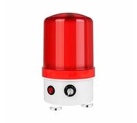 tooloflife LED Warning Light, 220V Rotating Beacon with Button & Volume Adjustment, Outdoor Emergency Light for Industrial, Factory, Traffic, Red