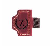 tooloflife Magnetic Leather Bookmark Personalised Magnetic Leather Bookmark with Pen Holder for Men Women, Gifts for Book Lovers, Readers 26 Letter Options