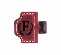 tooloflife Magnetic Leather Bookmark Personalised Magnetic Leather Bookmark with Pen Holder for Men Women, Gifts for Book Lovers, Readers 26 Letter Options