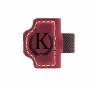 tooloflife Magnetic Leather Bookmark Personalised Magnetic Leather Bookmark with Pen Holder for Men Women, Gifts for Book Lovers, Readers 26 Letter Options