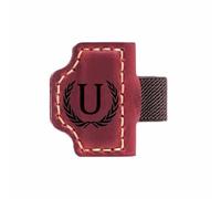 tooloflife Magnetic Leather Bookmark Personalised Magnetic Leather Bookmark with Pen Holder for Men Women, Gifts for Book Lovers, Readers 26 Letter Options