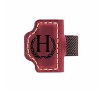 tooloflife Magnetic Leather Bookmark Personalised Magnetic Leather Bookmark with Pen Holder for Men Women, Gifts for Book Lovers, Readers 26 Letter Options