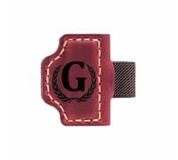 tooloflife Magnetic Leather Bookmark Personalised Magnetic Leather Bookmark with Pen Holder for Men Women, Gifts for Book Lovers, Readers 26 Letter Options