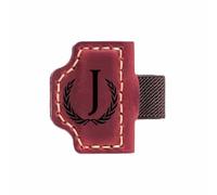 tooloflife Magnetic Leather Bookmark Personalised Magnetic Leather Bookmark with Pen Holder for Men Women, Gifts for Book Lovers, Readers 26 Letter Options