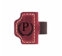 tooloflife Magnetic Leather Bookmark Personalised Magnetic Leather Bookmark with Pen Holder for Men Women, Gifts for Book Lovers, Readers 26 Letter Options