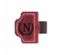 tooloflife Magnetic Leather Bookmark Personalised Magnetic Leather Bookmark with Pen Holder for Men Women, Gifts for Book Lovers, Readers 26 Letter Options