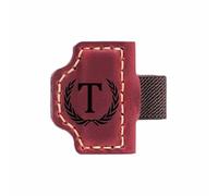 tooloflife Magnetic Leather Bookmark Personalised Magnetic Leather Bookmark with Pen Holder for Men Women, Gifts for Book Lovers, Readers 26 Letter Options