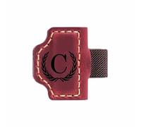 tooloflife Magnetic Leather Bookmark Personalised Magnetic Leather Bookmark with Pen Holder for Men Women, Gifts for Book Lovers, Readers 26 Letter Options