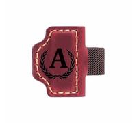 tooloflife Magnetic Leather Bookmark Personalised Magnetic Leather Bookmark with Pen Holder for Men Women, Gifts for Book Lovers, Readers 26 Letter Options