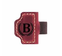 tooloflife Magnetic Leather Bookmark Personalised Magnetic Leather Bookmark with Pen Holder for Men Women, Gifts for Book Lovers, Readers 26 Letter Options