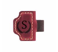 tooloflife Magnetic Leather Bookmark Personalised Magnetic Leather Bookmark with Pen Holder for Men Women, Gifts for Book Lovers, Readers 26 Letter Options